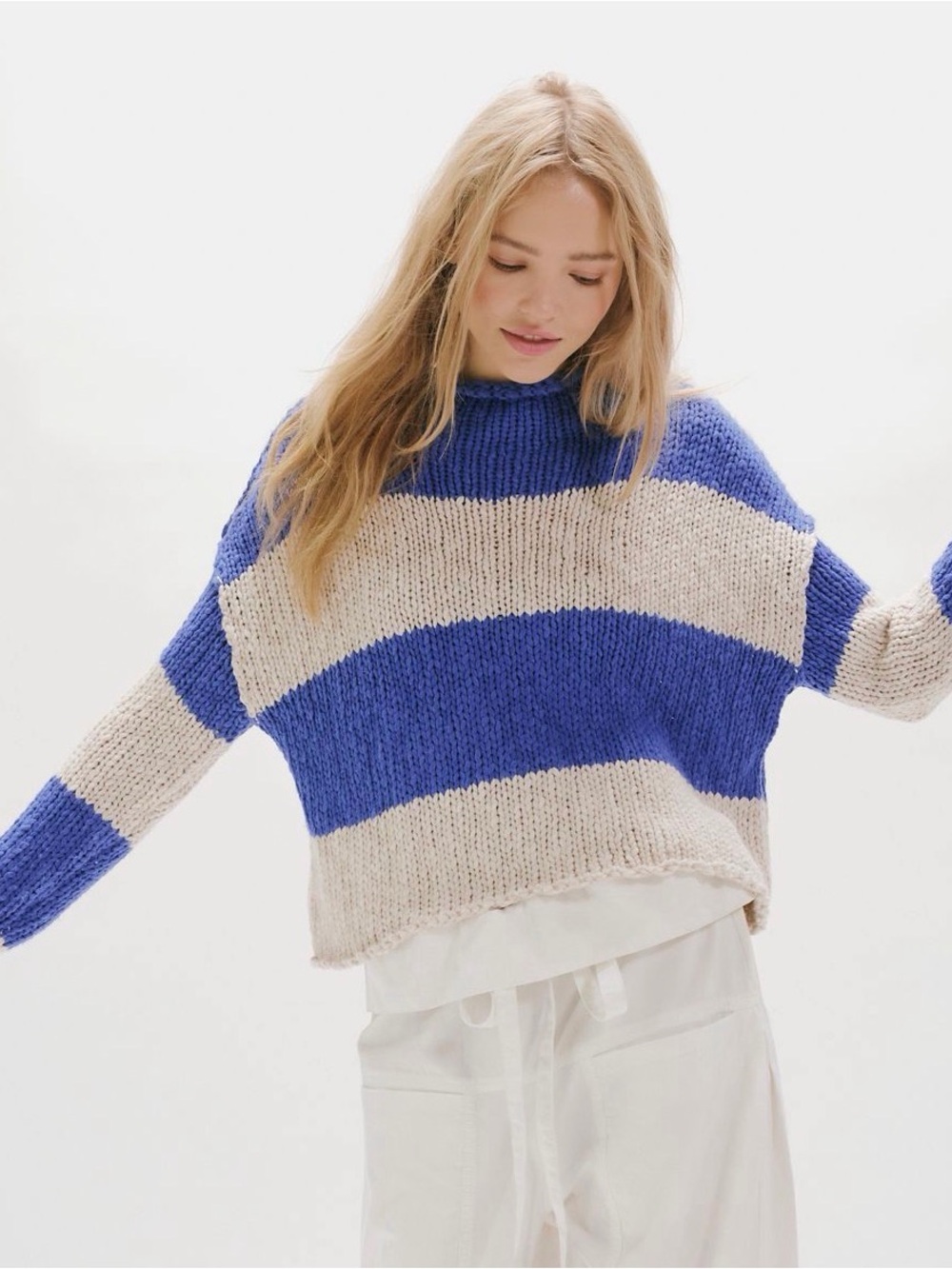 Opal Striped Rollneck Sweater